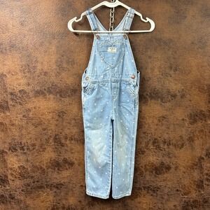 Oshgosh‎ heart pocket heart patterned  5T denim overalls vintage